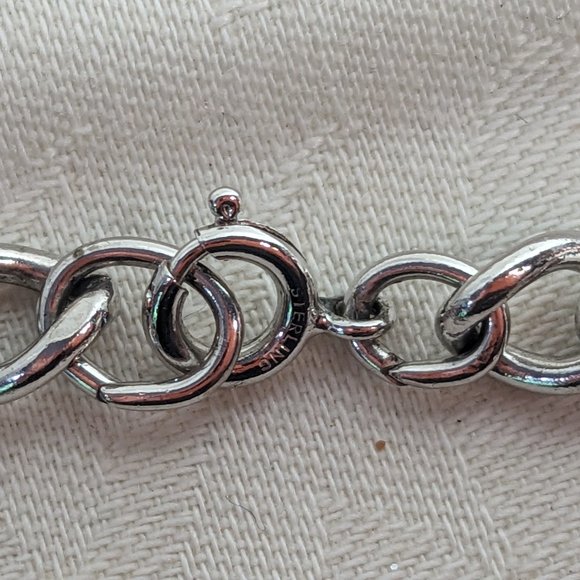 Sterling Silver New Link Eclectic Swiss Charm Bracelets With Seven VintageCharms - Picture 8 of 12